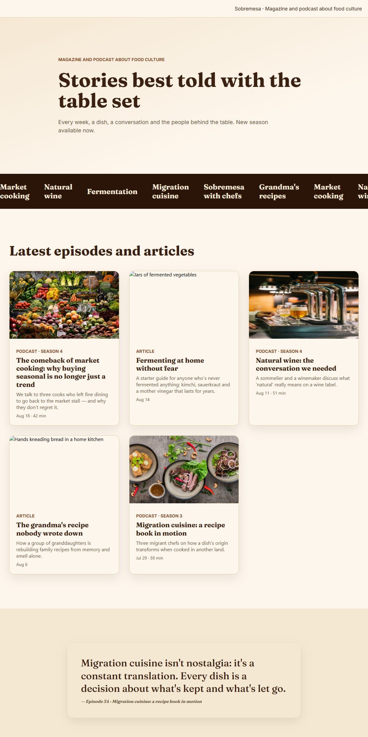 Preview of the Magazine / podcast template